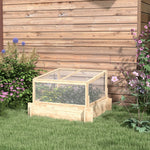 Raised Garden Bed With Openable Greenhouse