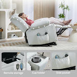Power Lift Recliner Chair With Vibration Massage, Usb | Dove Gray