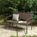 Patio Rattan 2 Seater Garden Bench Love Seat Garden Armchair Brown | Brown