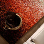 Blended Thick Shaggy Fluffy Deep Pile Living Room Rug | 80cm x 150cm | Orange