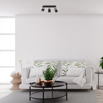 Joker Hand Made Ceiling Lamp In Matt Black With Striking Chrome Detail Featuring 3 Minmalistic Slender Cylinder Shades