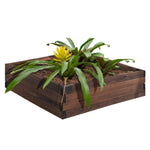 128l Garden Wooden Raised Bed Planter 80x80x22.5cm