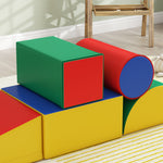 5 Piece Soft Safe Foam Playset Climb And Crawl Activity Toy For Toddler | Red