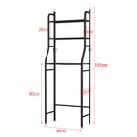 3 Tiers Metal Bathroom Organizer Over Toilet Rack Storage Shelves | Black