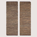 Madras Leather Hemp Rug | 200cm | Brown