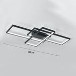 Neutral Style Rectangular Led Semi Flush Ceiling Light