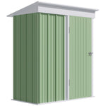 Steel Garden Shed, Small Lean-to Shed For Bike Tool, 5x3 Ft | Green