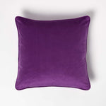 Filled Velvet Cushion With Piped Edge 46 X 46 Cm | 45cm x 45cm | Purple