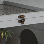 PawHut Tortoise House With Storage Cabinet, Lamp Holder, Openable Top