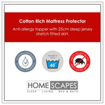 Quilted Mattress Protector | Double | White