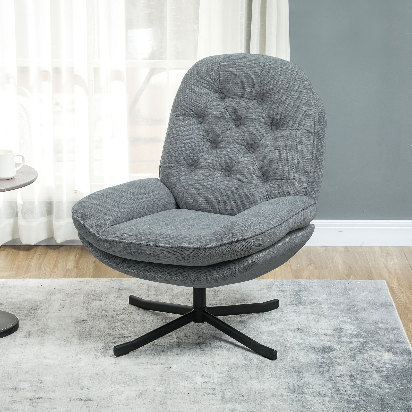 Accent Chair With Water-repellent Chenille Fabric