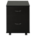 Pedestal Office Mobile Filing Cabinet 2 Drawer | One Size | Black