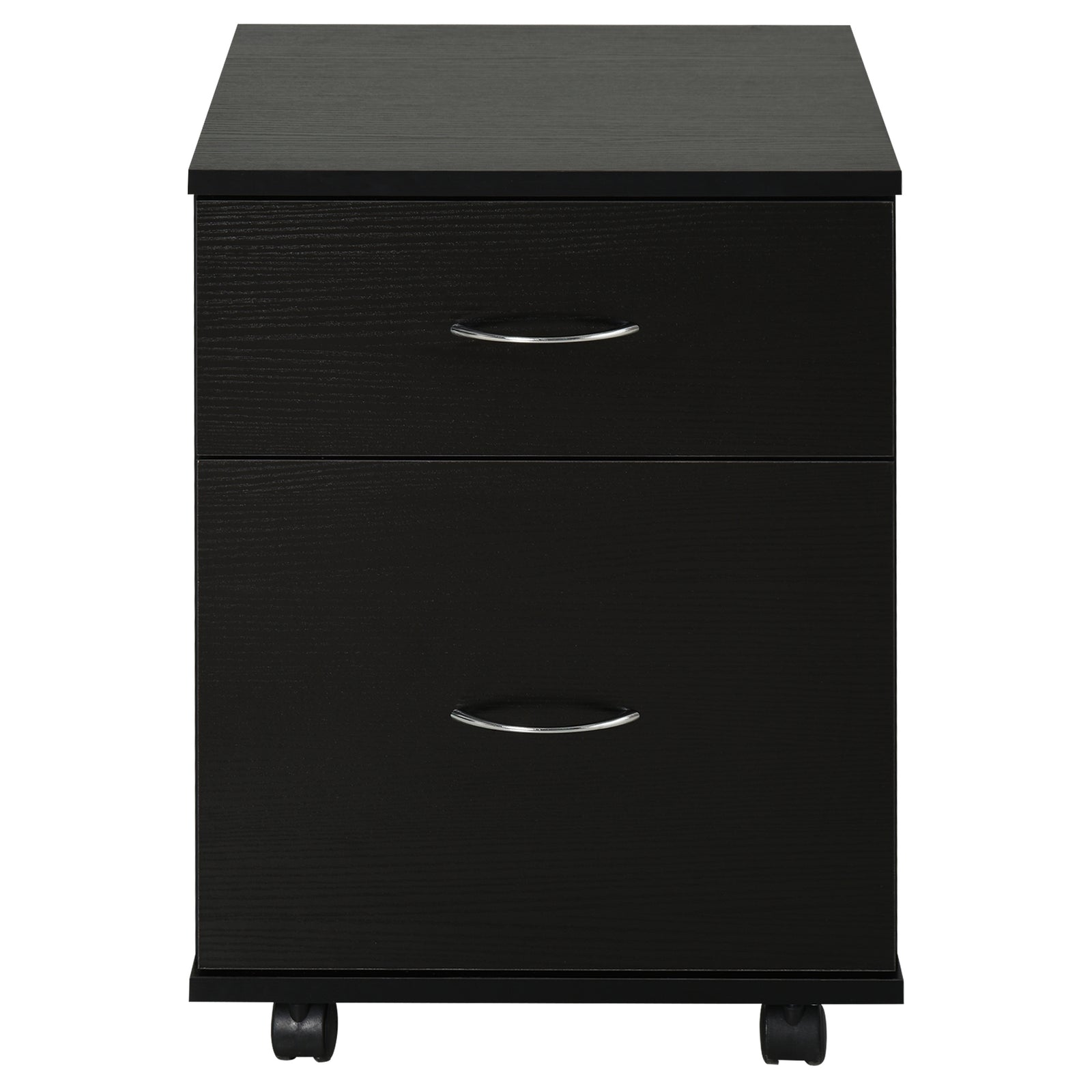 Pedestal Office Mobile Filing Cabinet 2 Drawer | One Size | Black