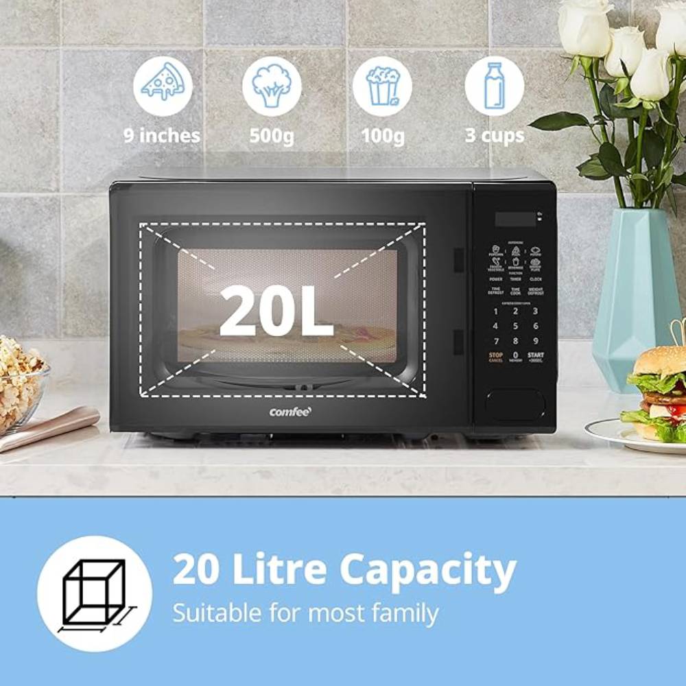 700w 20l Countertop Microwave Oven With Led Display