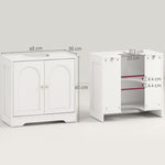 Modern Under Sink Cabinet For Basin Without Or With Pedestal, White