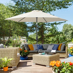 2.6m Patio Umbrella With Tilt Crank | Cream