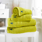 Kaleidoscope 550gm Combed 100% Cotton Towels | Bath Sheet | Lime