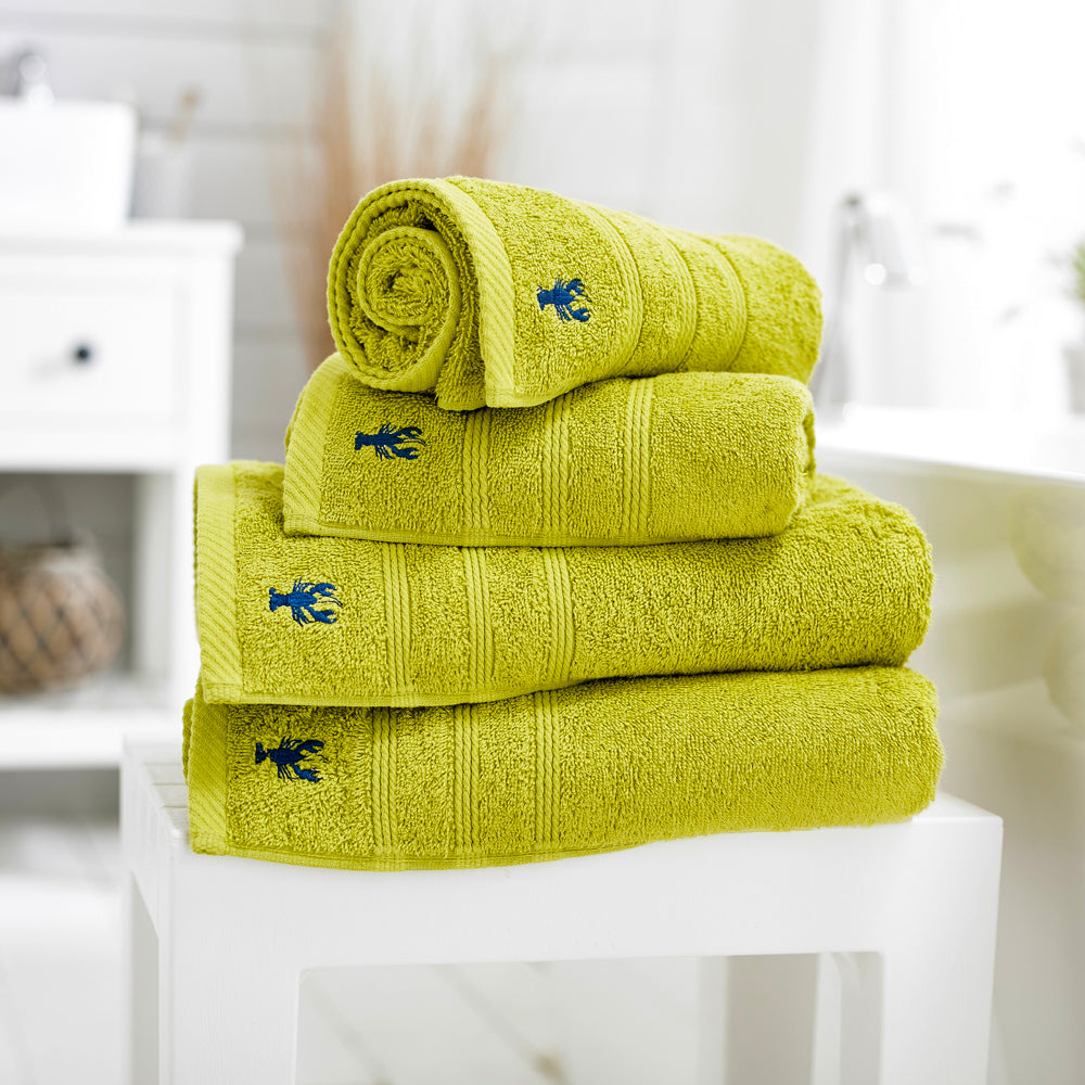 Kaleidoscope 550gm Combed 100% Cotton Towels | Bath Sheet | Lime