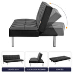 Click Clack Linen Blend Sofa Bed - 3 Seater | Black