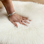 Flower Shaped Super Soft Shaggy Area Rug White