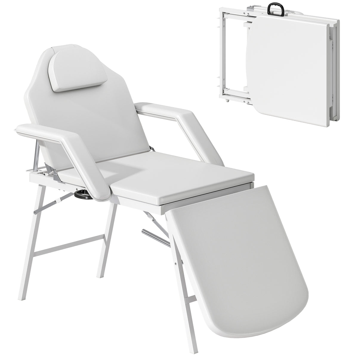 HOMCOM Adjustable Massage Table For Spa