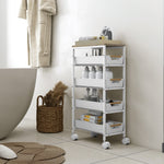 Kitchen Storage Trolley, Utility Cart | White