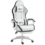 Reclining Pu Gaming Chair W/ Headrest | Black