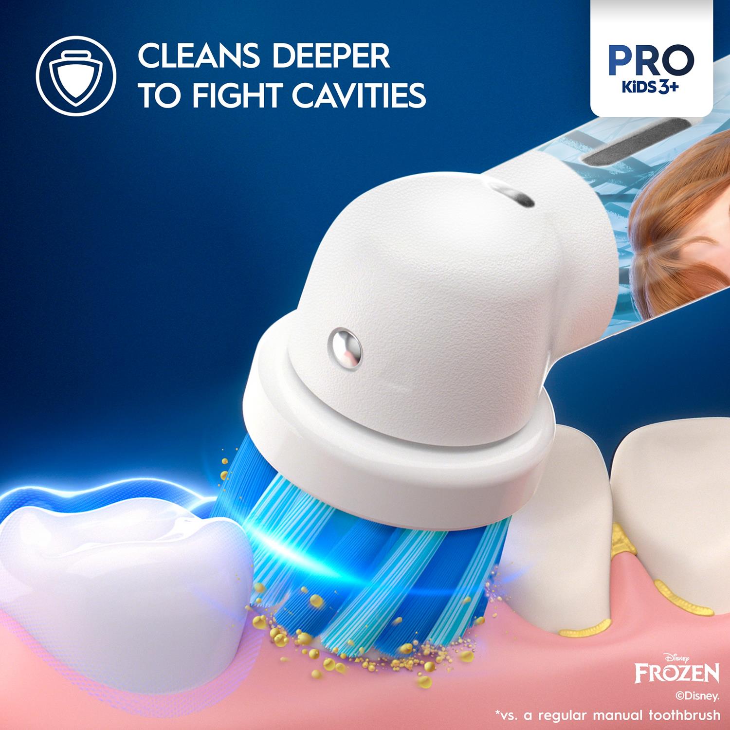 Vitality Pro Disney Frozen Electric Toothbrush Gift Set For Kids, 3+y