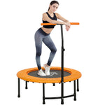 40" Fitness Trampoline W/ Adjustable Handle, Supports 100kg