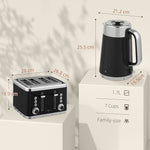 Rapid Boil Kettle & Toaster Set | Black