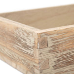 Wood Shallow Wooden Plinth Tray | Small | Brown