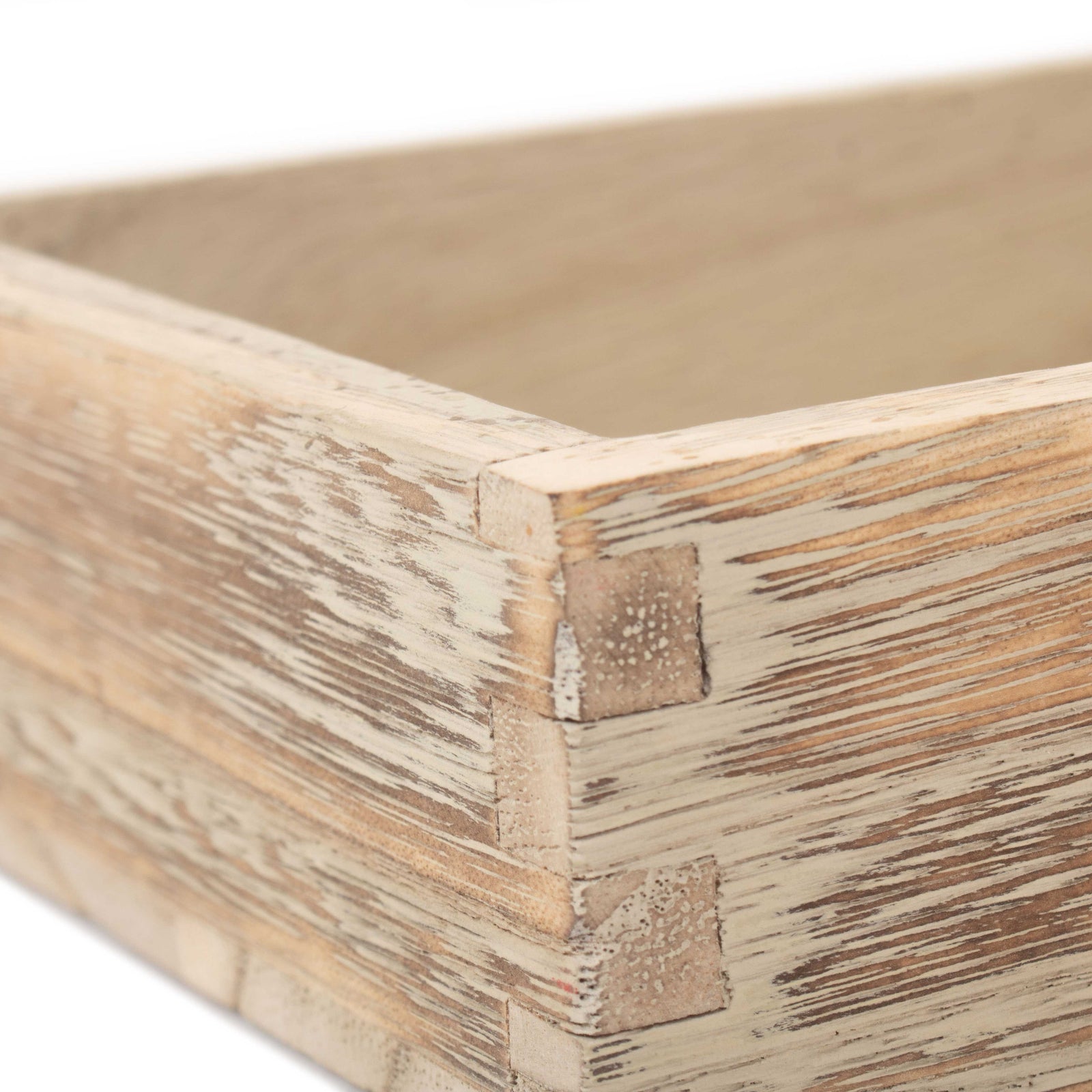 Wood Shallow Wooden Plinth Tray | Small | Brown