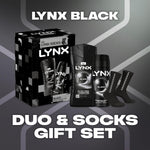 Black Duo And Socks Gift Set For Him, Body Wash And Body Spray | Set of 2