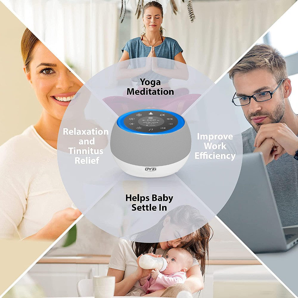 Dyzi Rgb Night Light With White Noise For Baby Toddler Adult Therapy