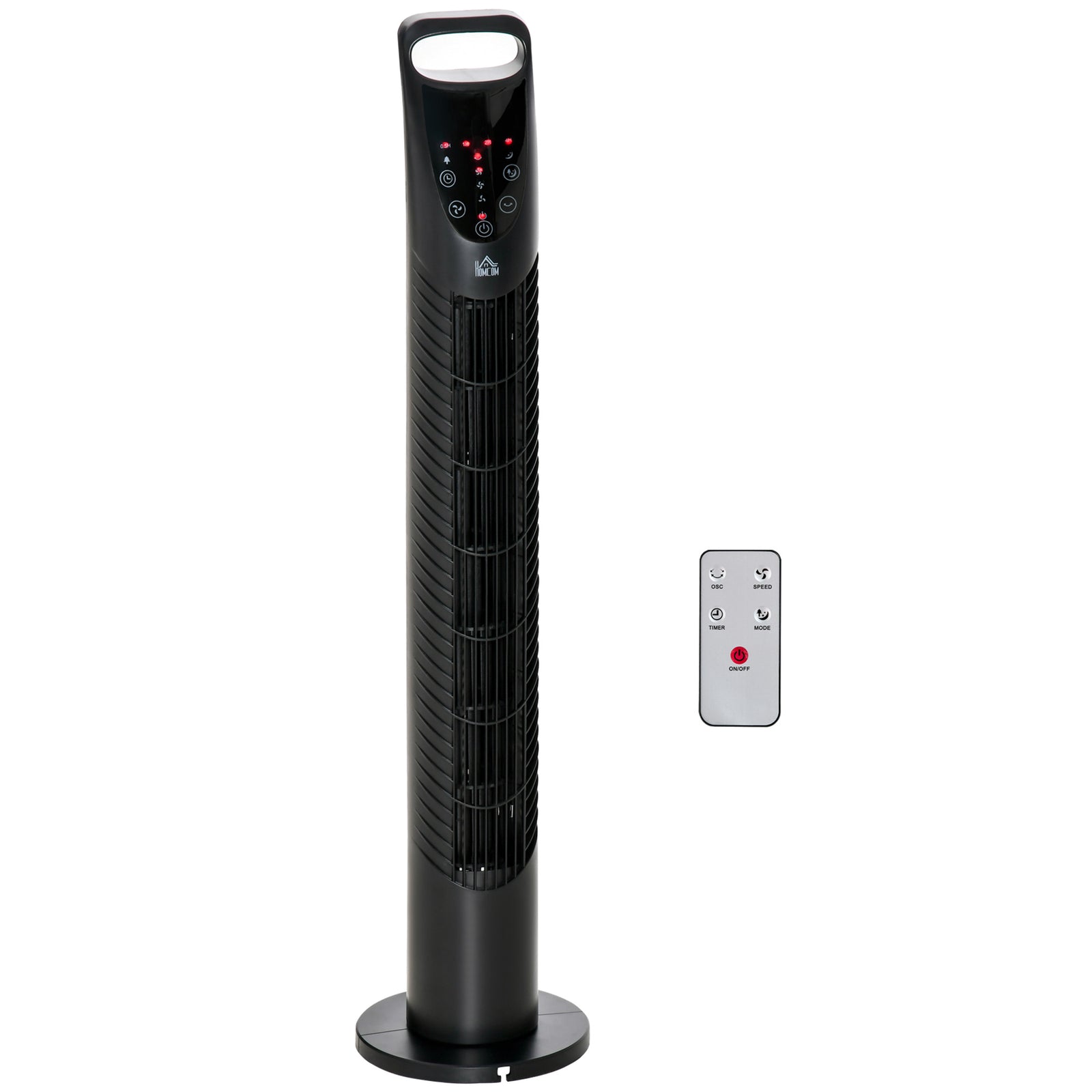 78.5cm Oscillation Tower Fan With Remote Control 40w | One Size | Black