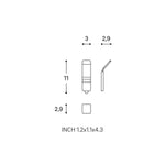 Towel Hook, Robe Hook, Coat Hook, Wall-mounted Chrome, Line Collection