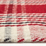 Tartan Check Non-slip 100% Wool Rug | 120cm x 80cm | Red
