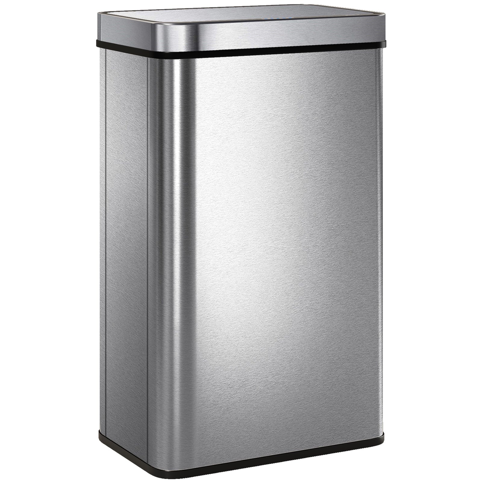 Kitchen Bin With Fingerprint-proof Stainless Steel, Silver Tone | 60l | Silver