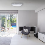 Palermo Modern White Led Ceiling Lamp Included Remote With Adjustable Brightness And Colour Temperature | 53cm | White