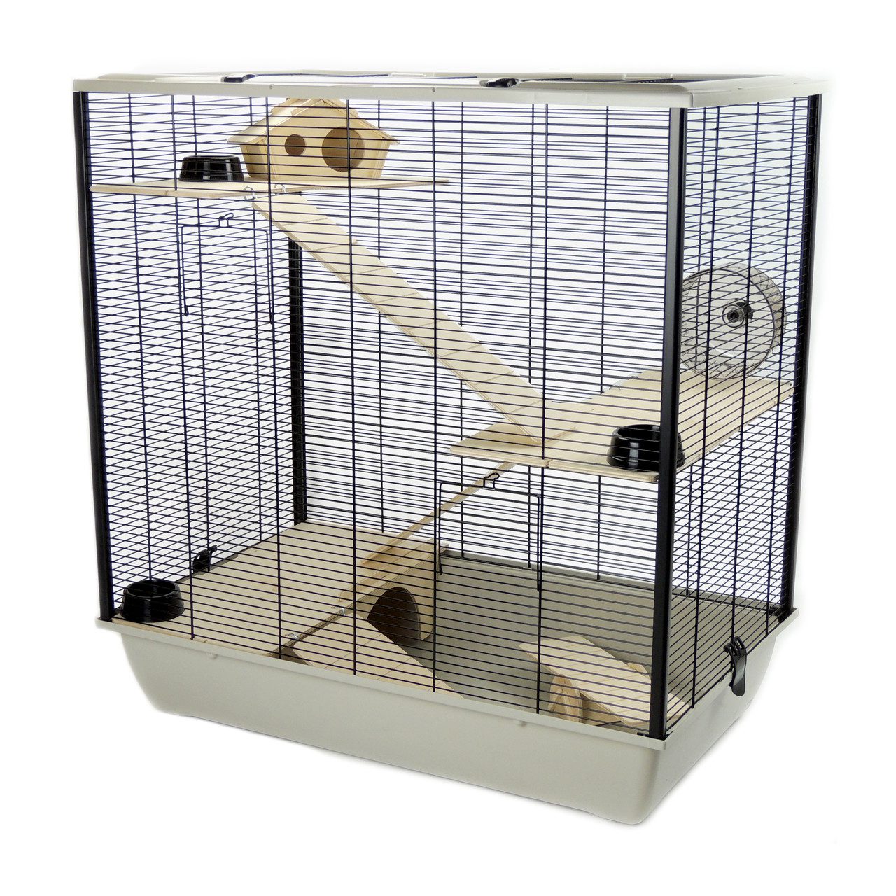 The Plaza Tall Rat And Hamster Cage With Three Floors | Gray