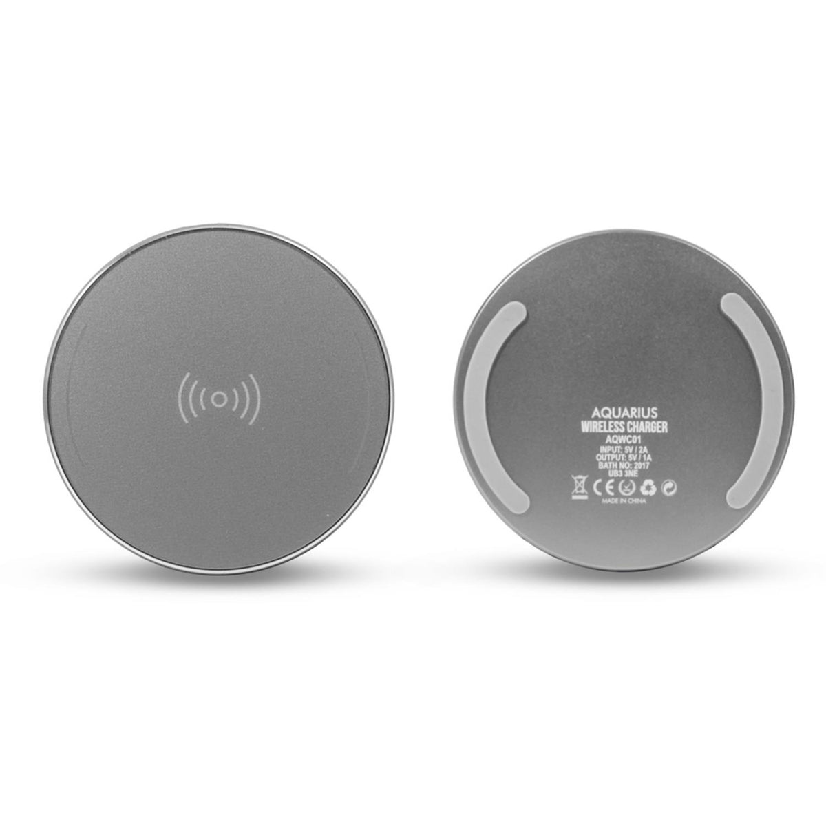 Universal Wireless Charging Pad Round - Silver
