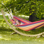 Barbados Cappuccino Double Cotton Traditional Garden Hammock With Bag