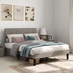 Double/king Bed Frame With 5 Level Adjustable Headboard | King