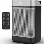 10" Portable Electric Space Heater - Led Display - 12h Timer - Remote | One Size | Grey