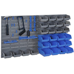 44 Pcs On-wall Storage With Pegboard | Blue