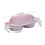 Enamelled Cast Iron Double Loaf Bread Pot With Lid | Pink