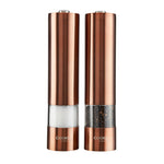 Cooks Professional Stainless Steel Electric Salt & Pepper Mill Set With Base