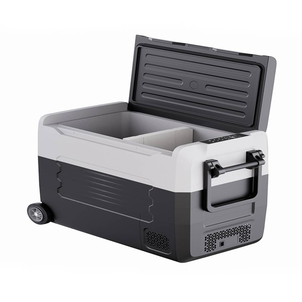 Large Capacity 40l/50l Dual-zone Car Fridge Freezer Compressor Powered, Ideal For Camping & Travel With 12/24v Dc Down To -20℃ | Large | Black & White