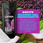 Excite 12h Refreshing Fragrance Shower Gel Bodywash, 3x 500ml