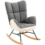 Rocking Chair For Nursery Upholstered Wingback Armchair
